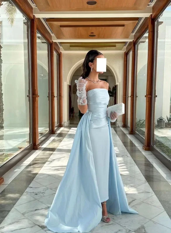 Abito da sposa personalizzato Abito lucido taglie forti Robe De Soirée Avec Traine Abito da sera Abiti da cerimonia formale فسات Бmavera