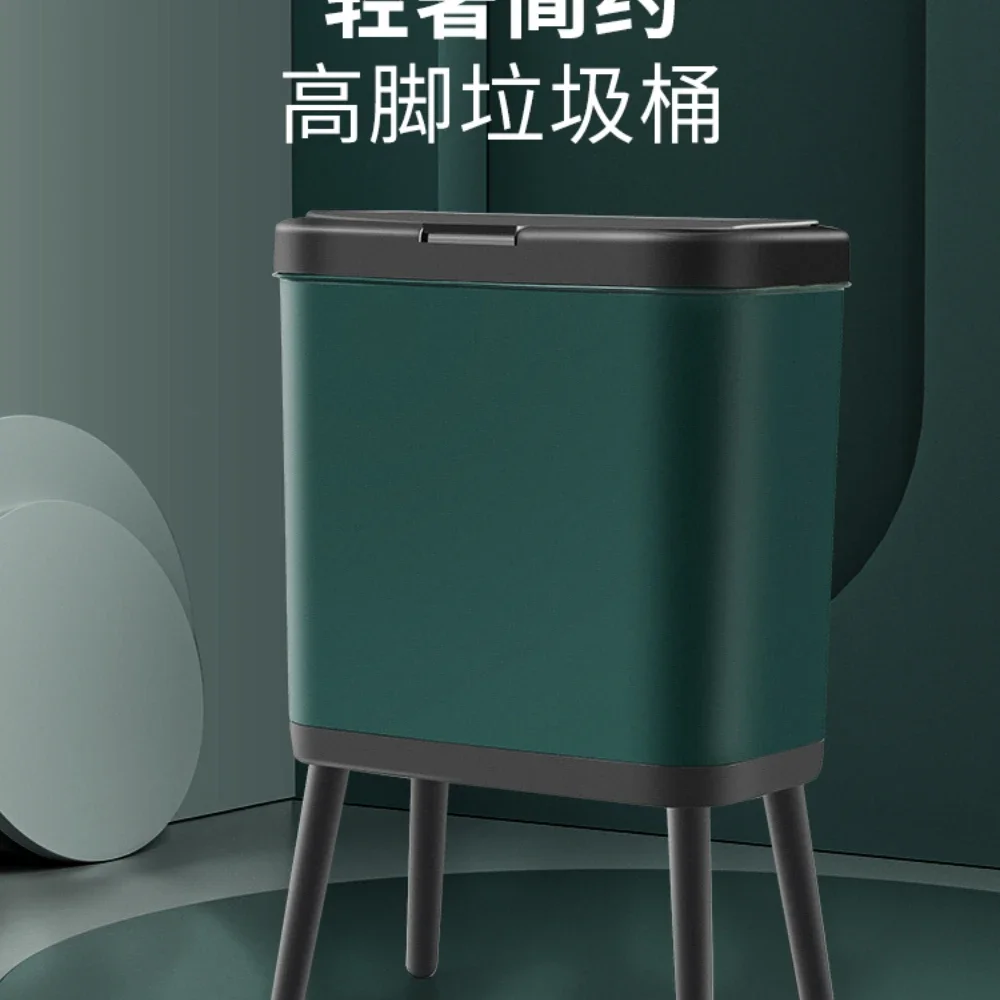 

Large Large Capacity Trash Can, Square for Kitchen, Household Bathroom, Light Luxury