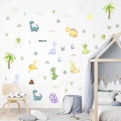 Cartoon Cute Dinosaur Wall Stickers Decoration for Bedroom Boy Wall Art Kids Room Design Home Decore Living Room Wallpaper DIY