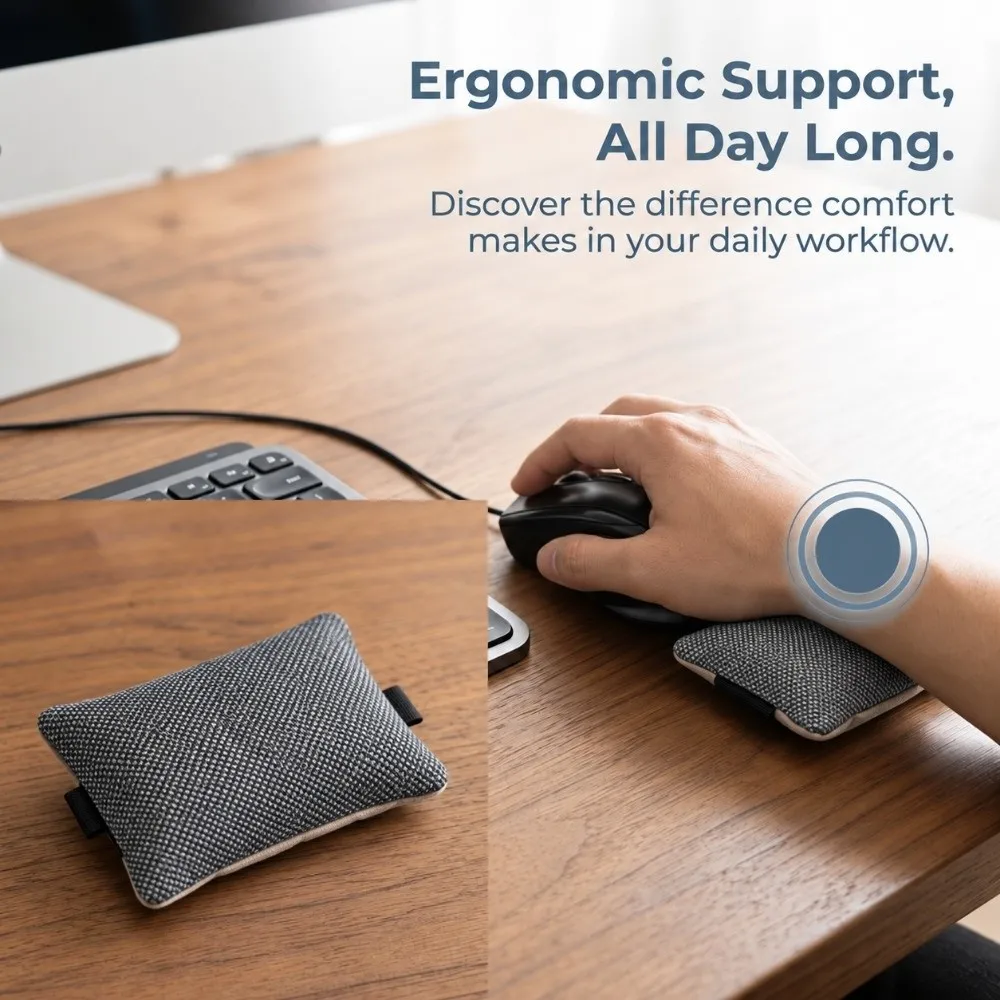 Adjustable Wrist Pillow Soft Hand Rest Ergonomic Wrist Support Pad Lightweight Comfortable Breathable Wrist Protector Mouse Pad
