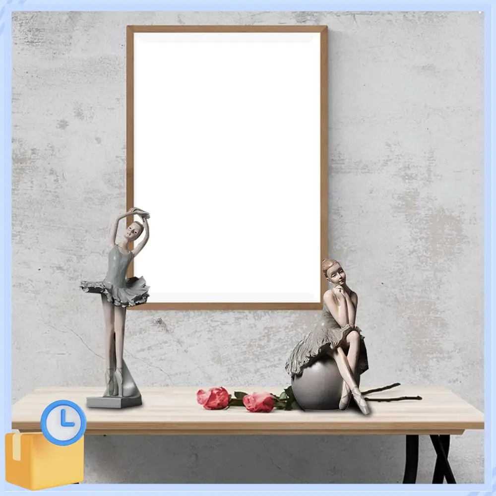 

ABTK-Ballet Dancer Statue Art Sculpture Figure Resin Home Decoration Desk Ornament, Statuette For Your Desk/Dinning Table