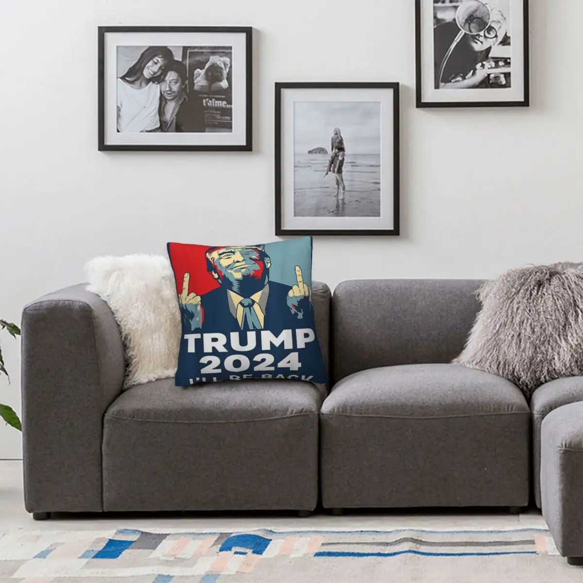 Trump 2024 I Will Be Back Pillowcase Soft Cushion Cover Decorations USA Election Pillow Case Cover Home Drop Shipping 40X40cm