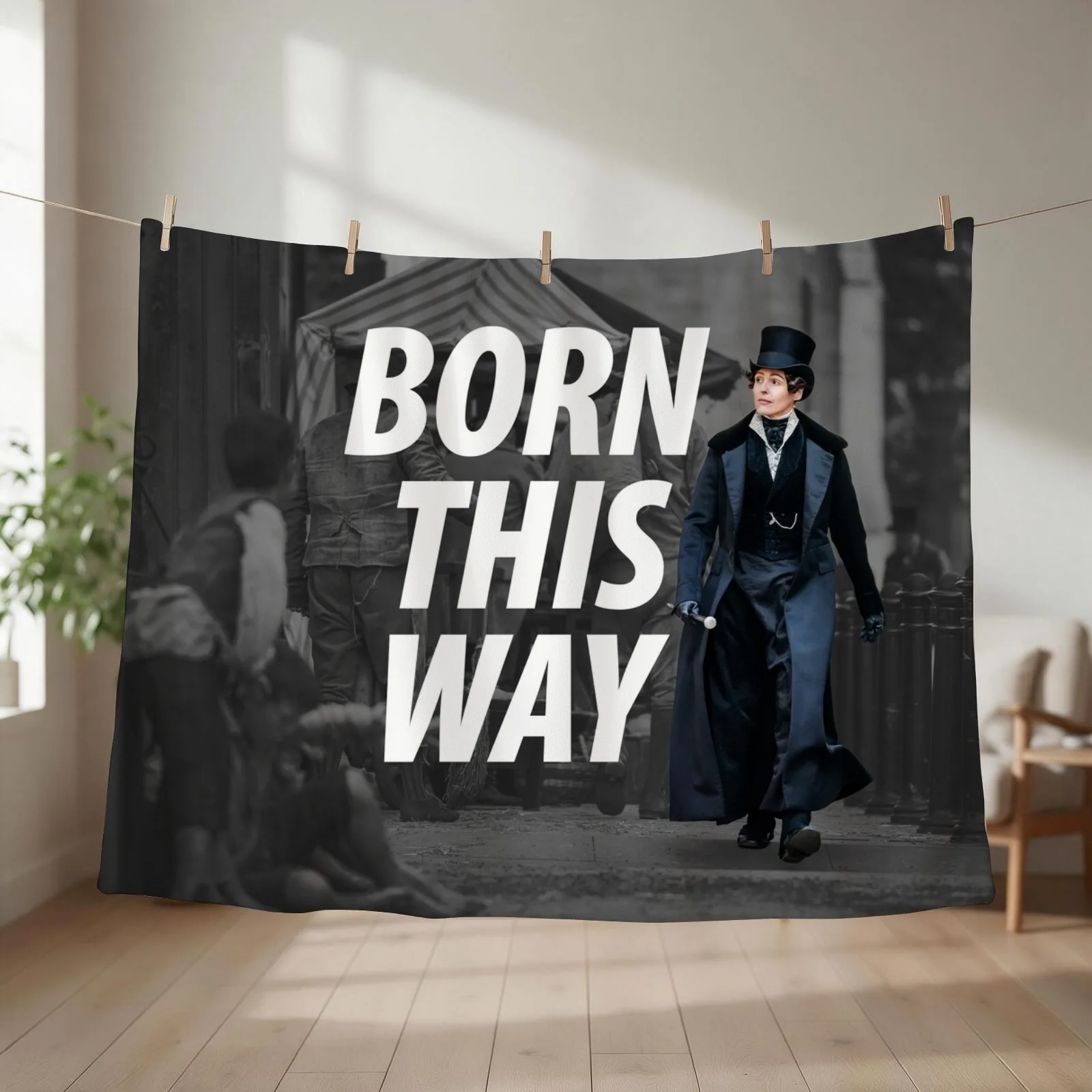 Anne Lister - Born This Way Photo Throw Blanket couch cozy soft plush fuzzy picnic outdoor blanket