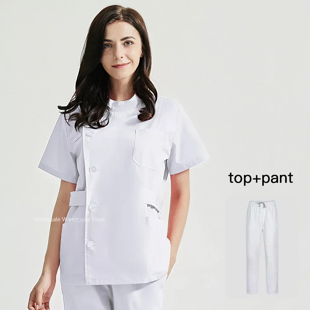 High quality scrubs medical uniforms women health service nurse work wear spa uniforms women wholesale prices medical suits new