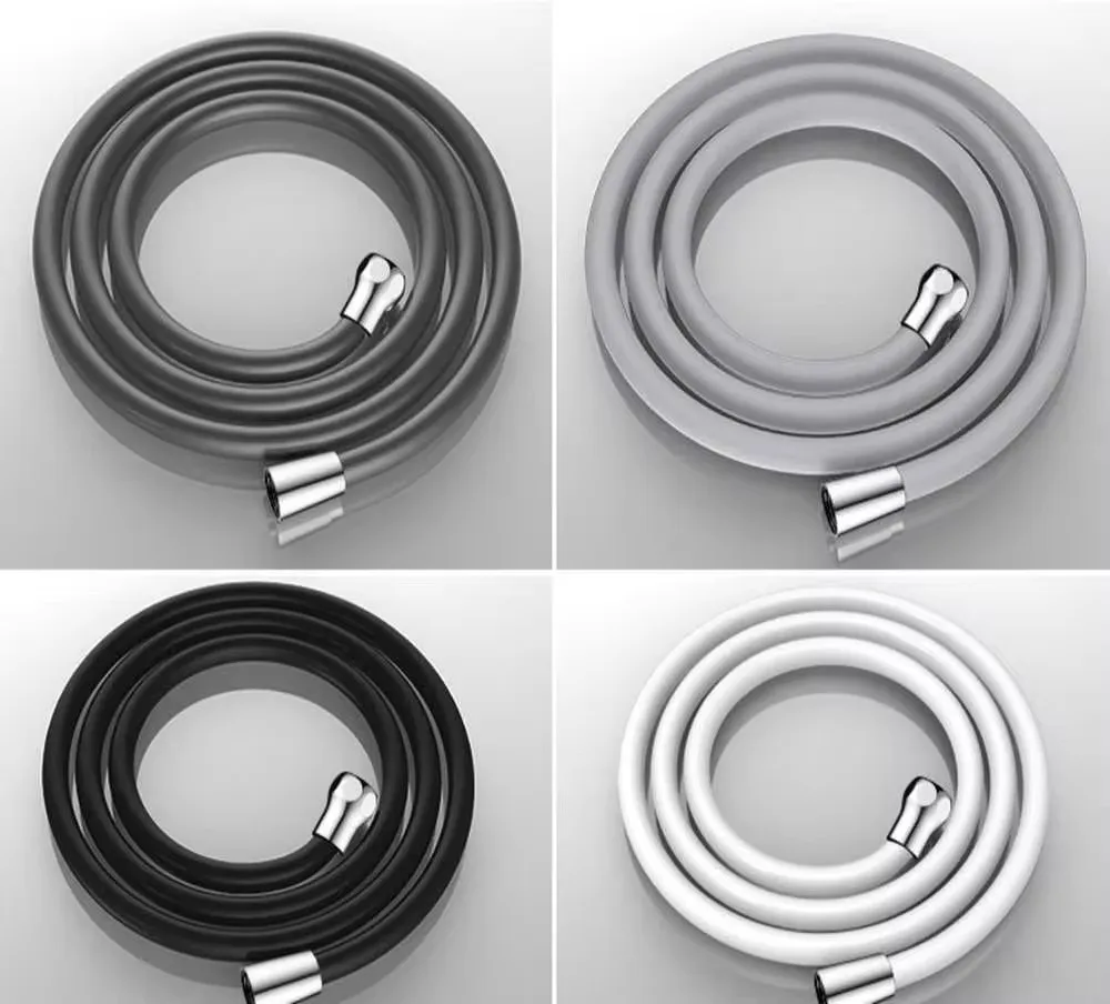 

1.5/2m Soft Silicone 360° Rotation Shower Head Hose Flexible Anti Winding Explosion-proof Bathroom Faucet Hose Extension Pipe