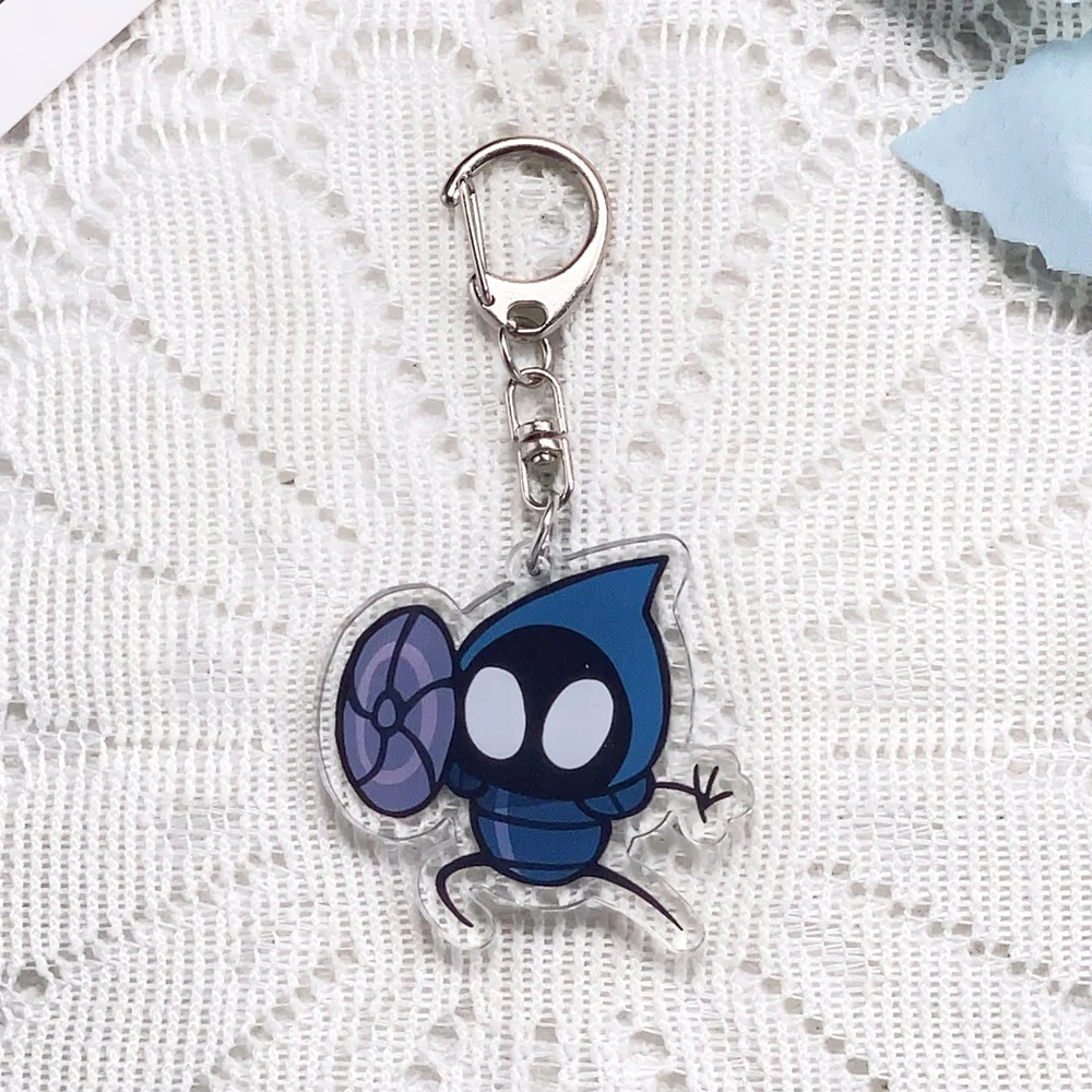 1/12PCS Anime Characters Hollow Knight Acrylic Keychain Accessories Keyrings Friends Gifts Cartoon​ Bag Charms Backpack Pendant