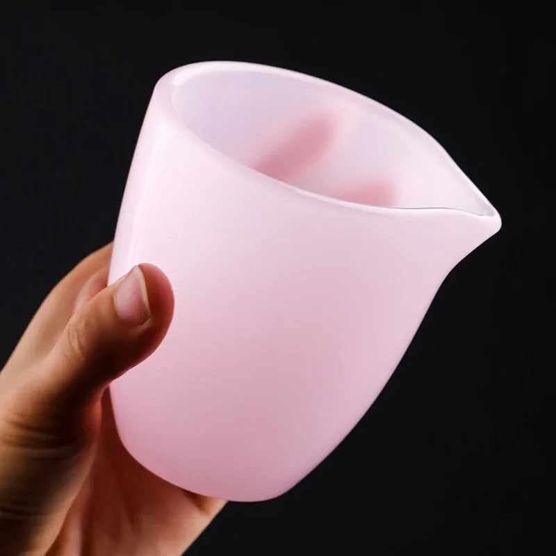 Imagem -02 - Furong-jade Porcelana Tea Cup Grupo Chá Rosa Dispenser Vidro Harmonia Justiça Acessórios Vitrificados