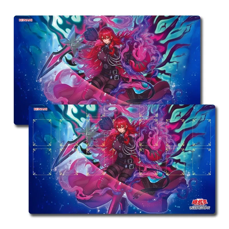 

Yu-Gi-Oh! TCG Exosister Karmael Single Player Battle Mat Card Duel Plate Playmat Anime Cartoon Rubber Field Board Game Card Mat