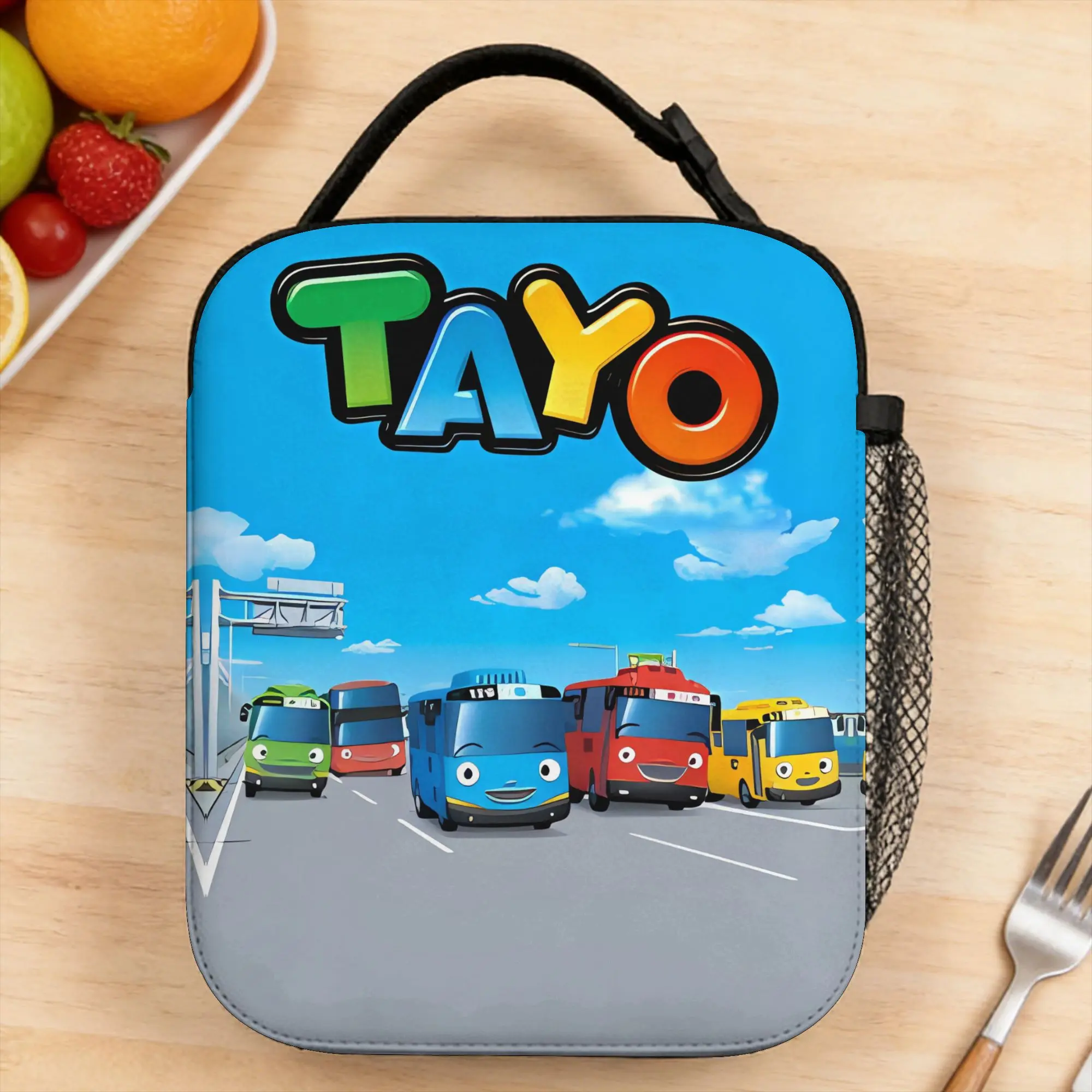 Lunch Bag Cartoon Tayo The Little Bus Outdoor Picnic Lunch Box For Women  Kawaii Convenient Graphic Thermal Lunch Bags