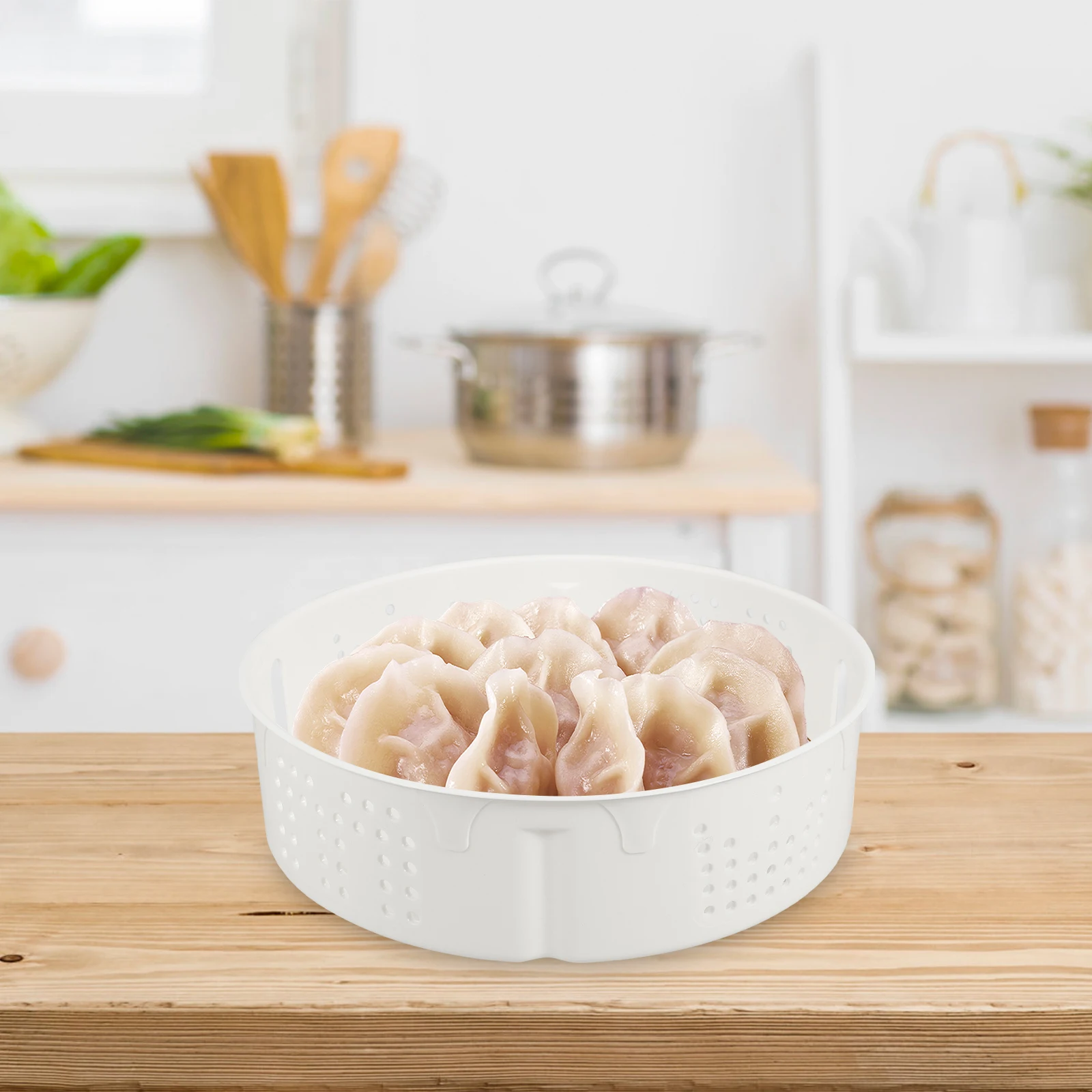 

Steamer Stackable Insert Pans Kitchen Gadget PP Basket Vegetable Food Steamer Accessories Rice Cooker HOLDER Non Slip