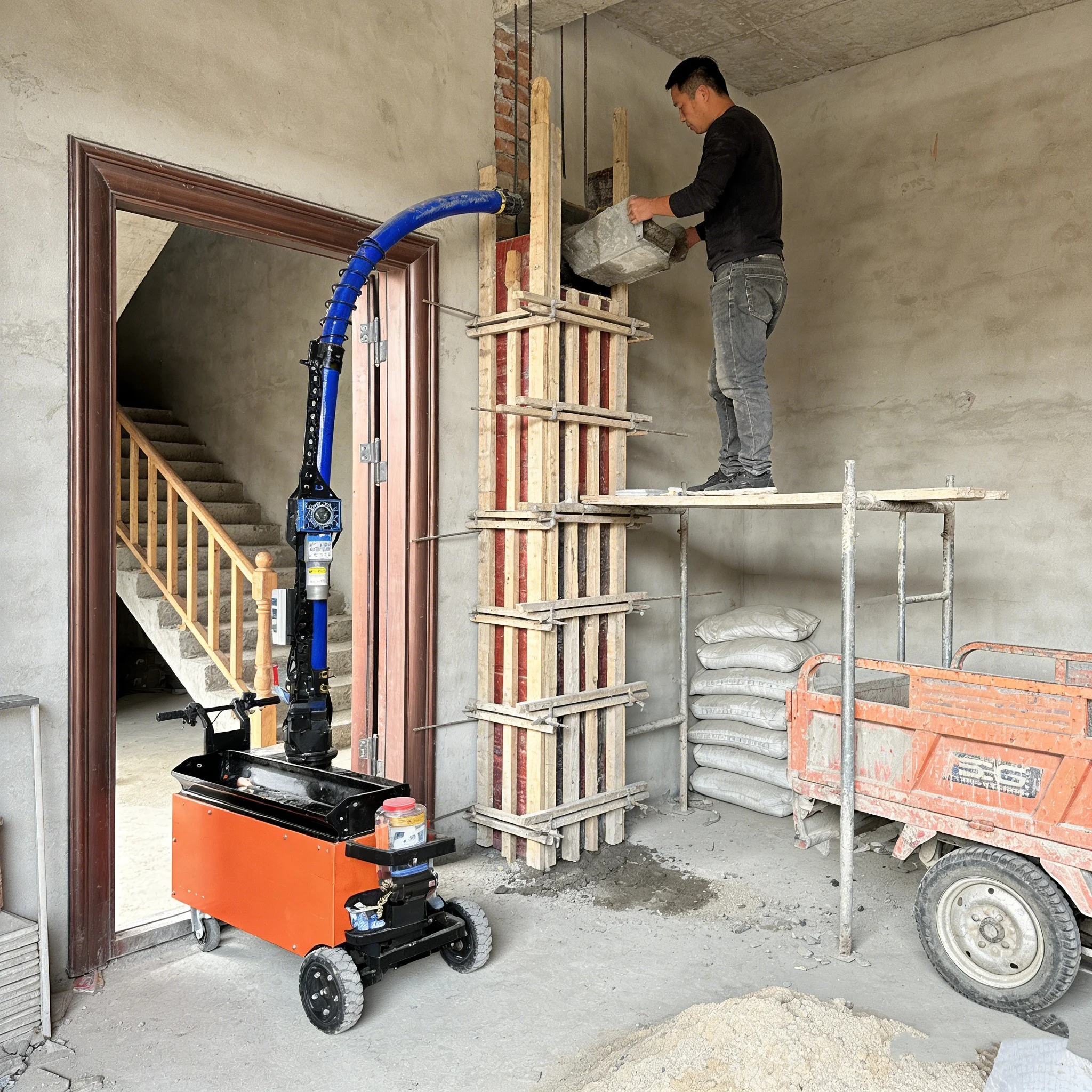 Diesel Concrete Pump for Remote Construction Sites & Columns Customizable