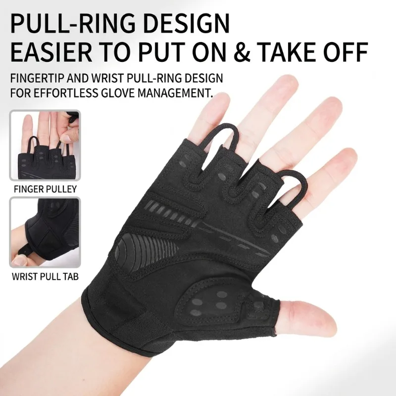 Weightlifting Gloves for Men Women, Half Finger Gym Gloves for Cross Training, Dumbbell Fitness Workout, Durable Breathable