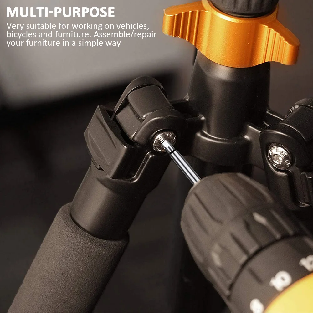 20Pcs Hexagonal Screwdriver Head Set S2 Alloy Steel Allen Screwdriver Socket Bit Metric Magnetic Screwdriver Bits Tool