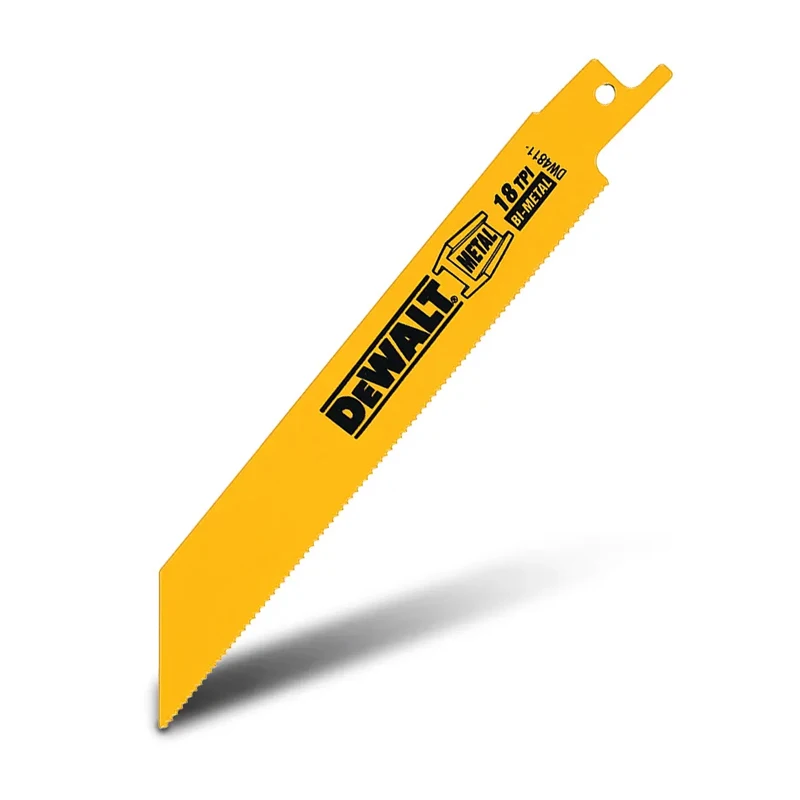 DEWALT DW4811 6 in. 18 TPI Straight Back Bi-Metal Reciprocating Blade Metal Cutting Tools Accessories