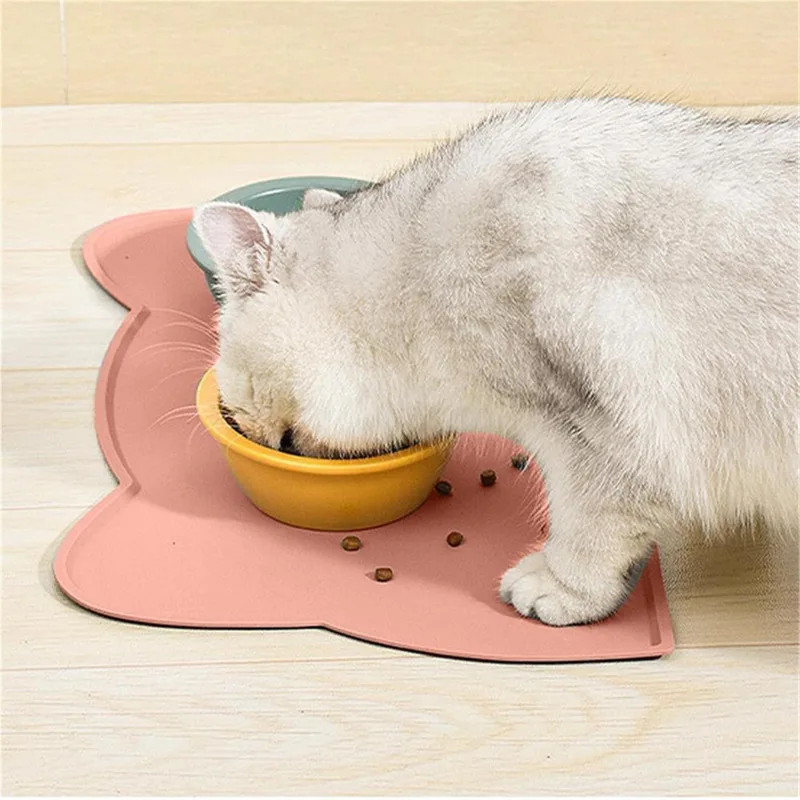 Pet Silicone Food Mat Portable Waterproof Leak-Proof Non-Slip Feeding Mats Bowl Pad For Cats Dogs Pet Items