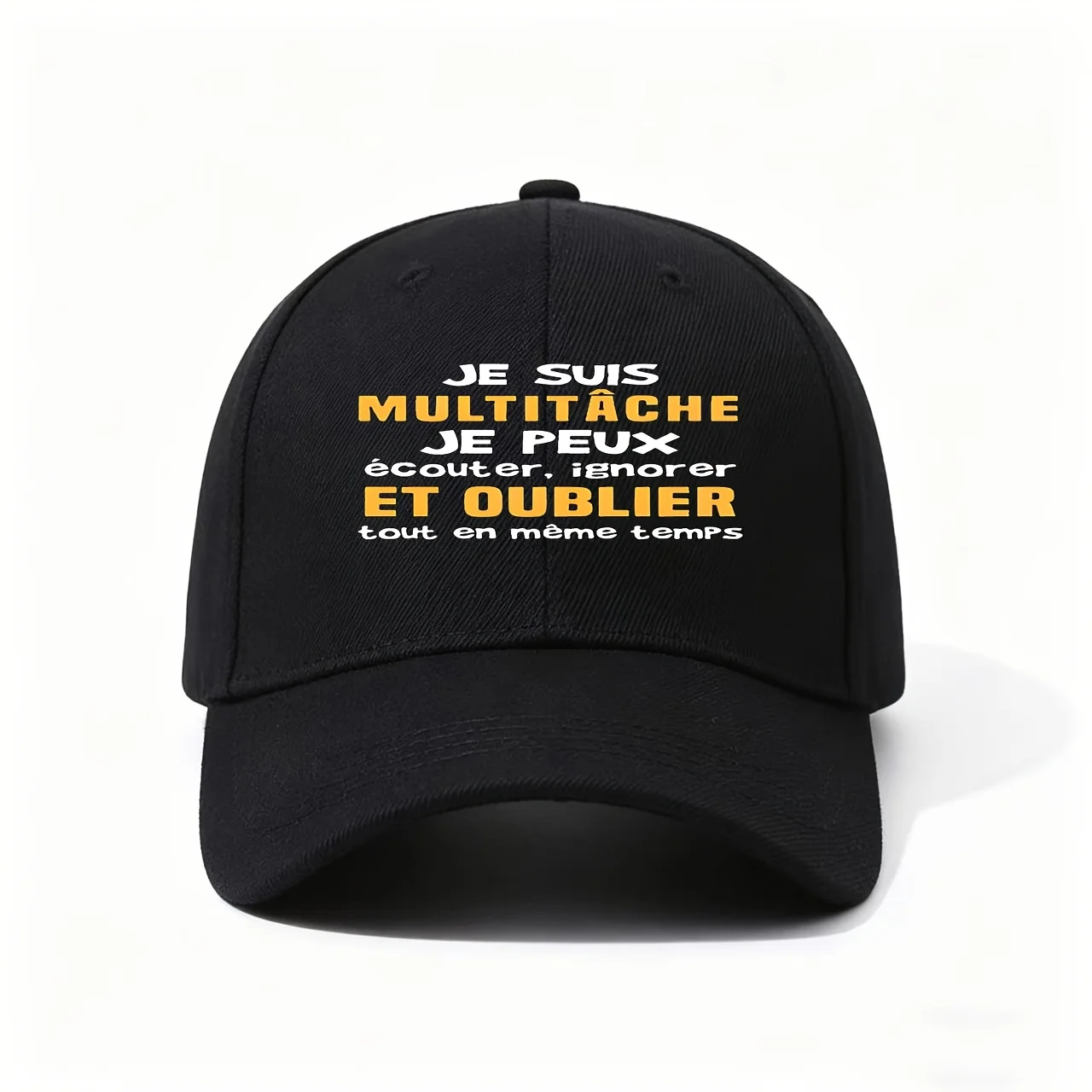 Baseball Cap, Printed with The Design I Am Multitasking, I Can Listen, Ignore, And Forget Everything at The Same Time, Suitable