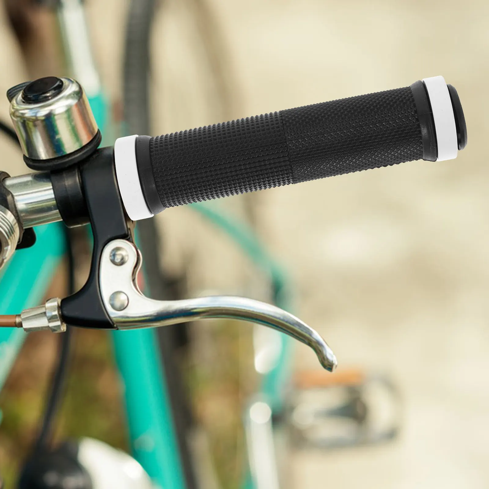 2 Stück Fahrrad-Lenkergriffe aus Gummi und Aluminiumlegierung, Rutschfeste Ersatzgriffe für Mountainbikes