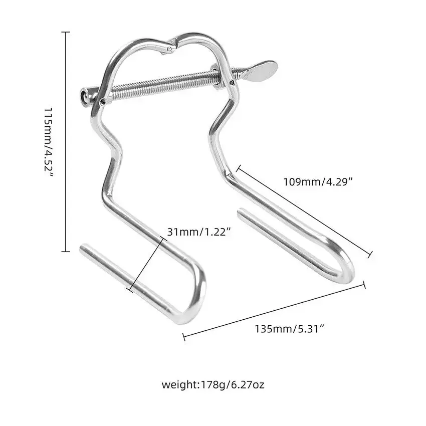 Metal Adjustable Anal Plug Anus Dilator Vaginal Speculum Waterproof Stainless Steel Sex Toy For Adult Sex Masturbator BDSM Toys