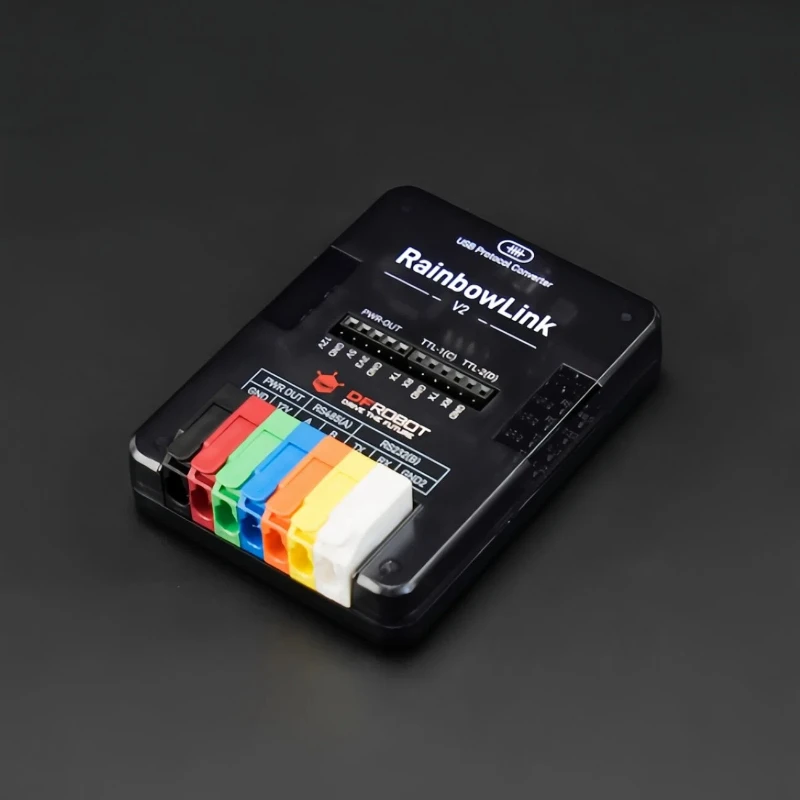 RainbowLink-V2 USB Converter 4-Ch Isolated RS485 RS232 TTL 12V/5V/3.3V Power Output Lever Terminals Multi-Protocol