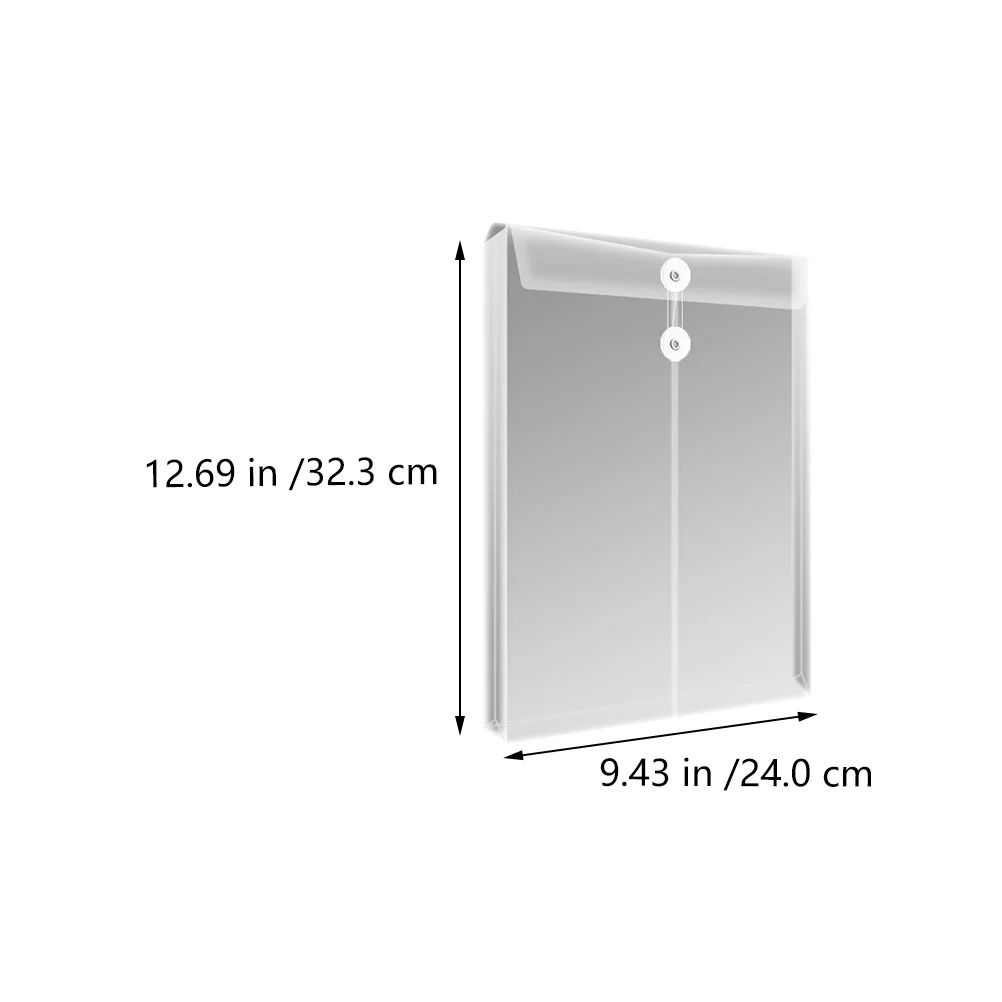 

10pcs Office File Bag High Capacity Transparent Pp Folder Storage Pouch For Documents Receipts Statements School Supplies File