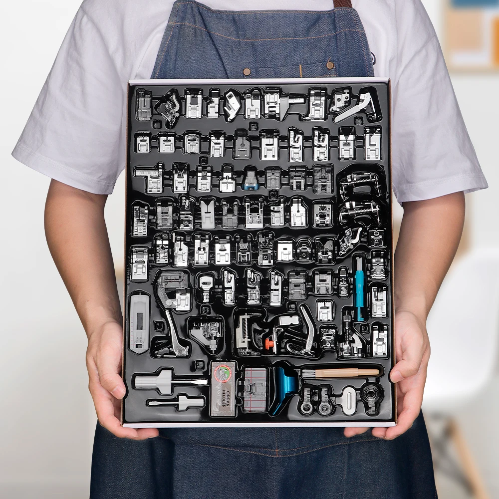 

Full Set Sewing Machine Presser Feet Tool Set, Multifunctional & Durable & Professional Presser Foot Accessories Kit