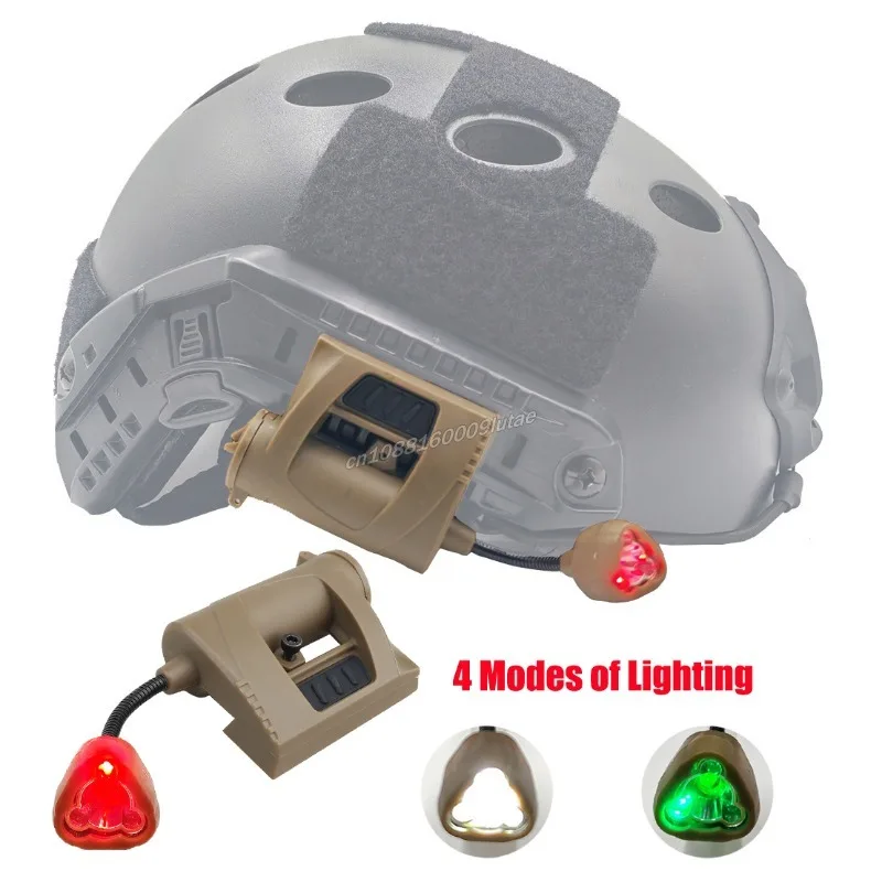 

Tactical Helmet Flashlight 4 Modes LED of Lighting Night Lighting for Hunting Cycling Fishing Airsoft MPLS CHARGE Helmet Lamp