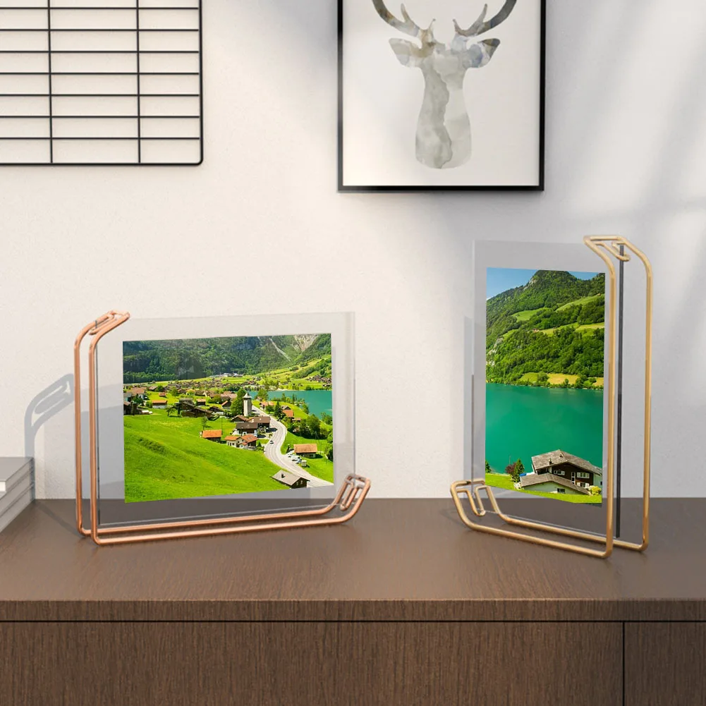 

Acrylic Elegant Touch Display Metal Acrylic Transparent Acrylic Features Inch Metal Photo Frame Picture Display Holder