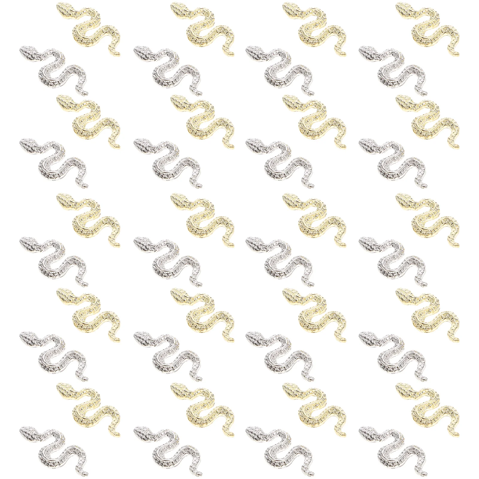 40 pièces alliage pour acrylique pour ongles acryliques ongles bricolage zodiaque serpent serpent ongles breloques 3D Nail Art breloques