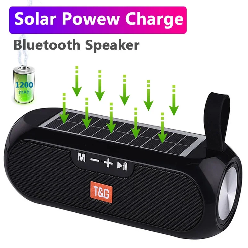 TG182 Solar with flashlight speaker Outdoor Bluetooth speaker 10W USB portable wireless support TF card FM radio assisted input