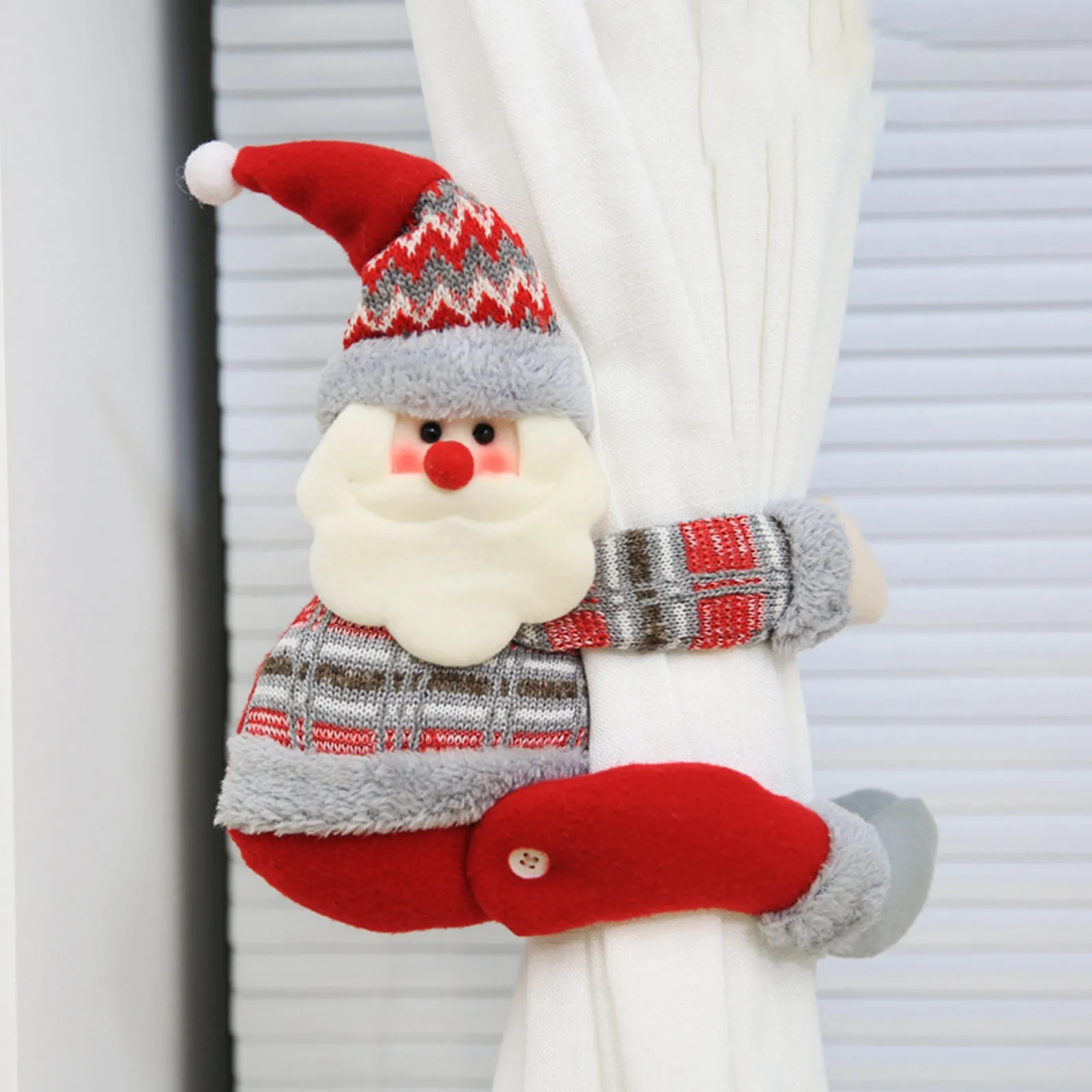 Christmas Curtain Buckle Tieback,Cute Santa Snowman-Curtain Holdbacks Tiebacks,Christmas Holiday Decor 2024 For Home Durable