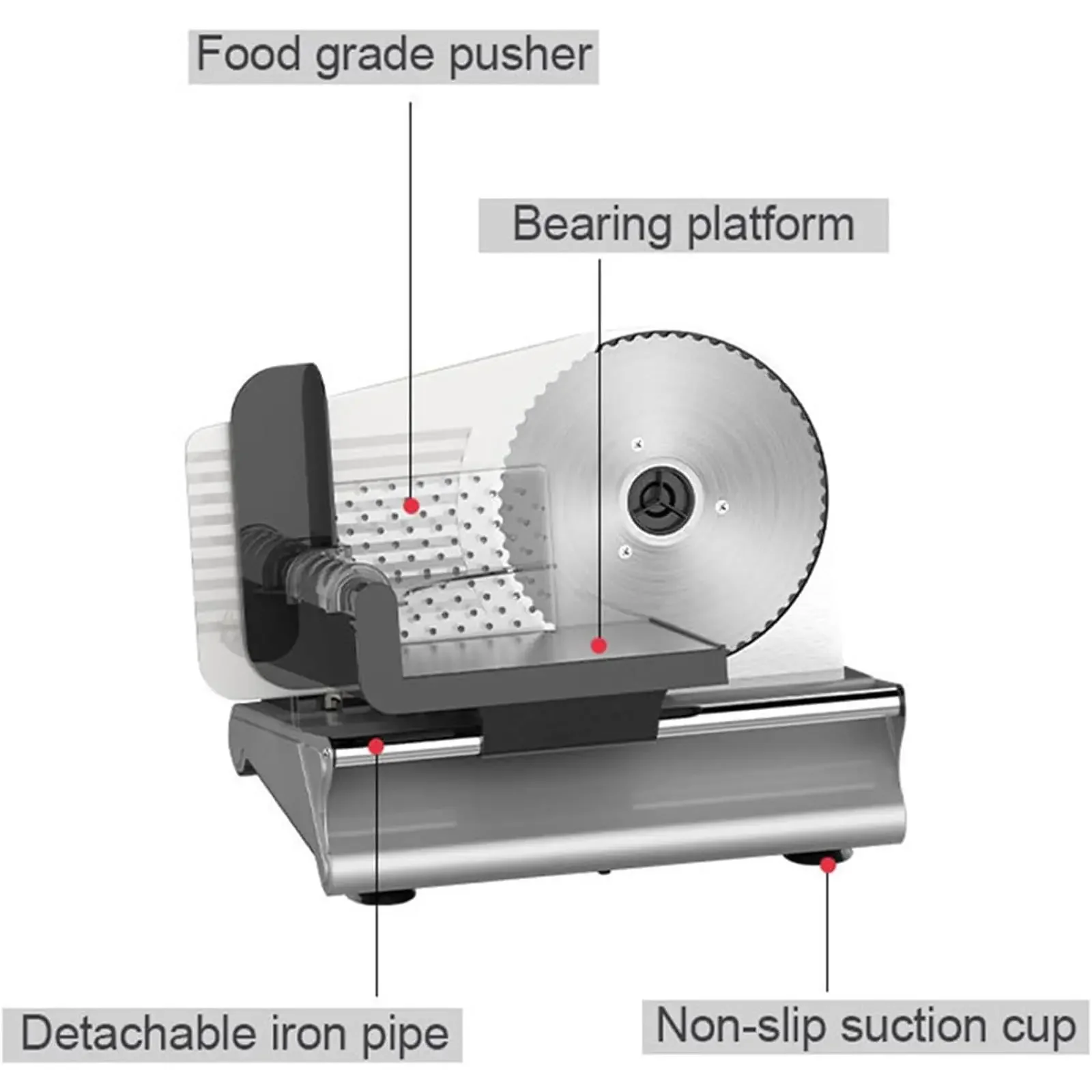 110V Kitchen Slicer, Electric Meat Cutter, Bread Slicer, Multifunctional Food Cutting Machine for Home Use