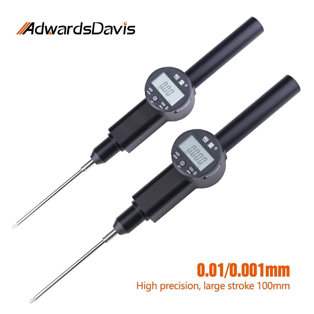 0-100mm Large Stroke High Precision 0.001 Digital Display Indicator Imported Glass Melting Grid Sensor Electronic Dial Indicator