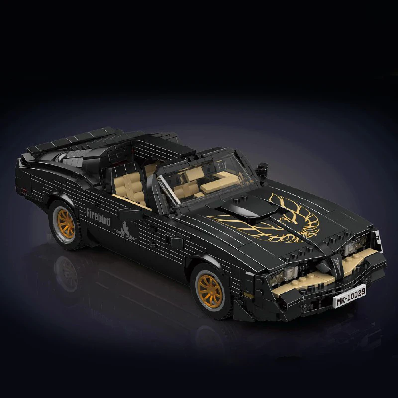 Blocos de Montar Vintage Firebird Sport Car, Modelo de Veículo Clássico Supercarro, Kit de Brinquedo para Meninos e Presentes para Adultos, 1557PCS