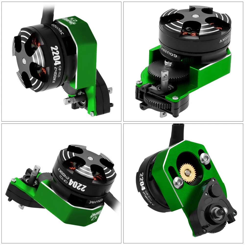 

2204 2400KV Brushless Outrunner Motor W/ Transmission and 30A ESC for 1/24 RC Crawler Axial SCX24 Upgrade
