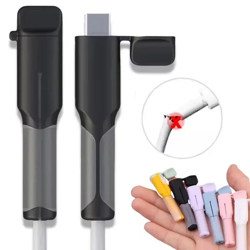 USB Type C Charging Cable Saver Sleeve Data Line Cord Protector Silicone Protective Cover Cap For iPhone Xiaomi Redmi Huawei OPP