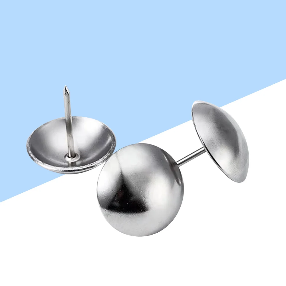 100Pcs 16x20mm Round Head Gold Finish Non-Damaging Fasteners for Cork Board Paper Photo Display Silver