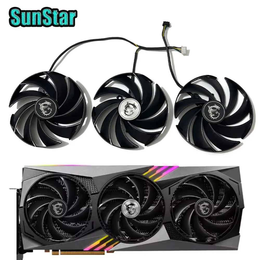 

NEW Original 95MM RTX4080 PLD10020B12H GPU Cooler Replacement Fan For MSI RTX 4080 RTX 4090 GAMING X TRIO Video Card Cooling Fan