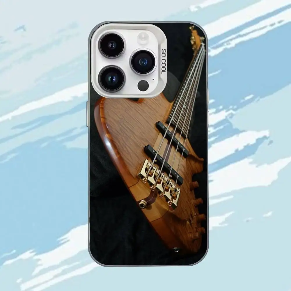 حافظة هاتف B-Bass Music لهاتف iPhone 17,16,15,14,13,12,11,Mini,Pro,E,MAX غطاء مقاوم للصدمات من الحلوى البيضاء غير اللامعة