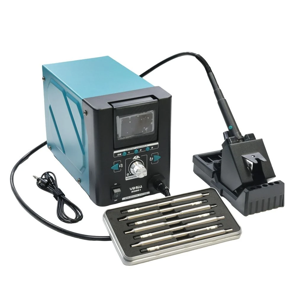 

YIHUA 8509-I Micro Hot Air Gun Soldering Station with 1.5/2.5/3.5/4mm Nozzle Temperture Adjustable BGA Rework Station