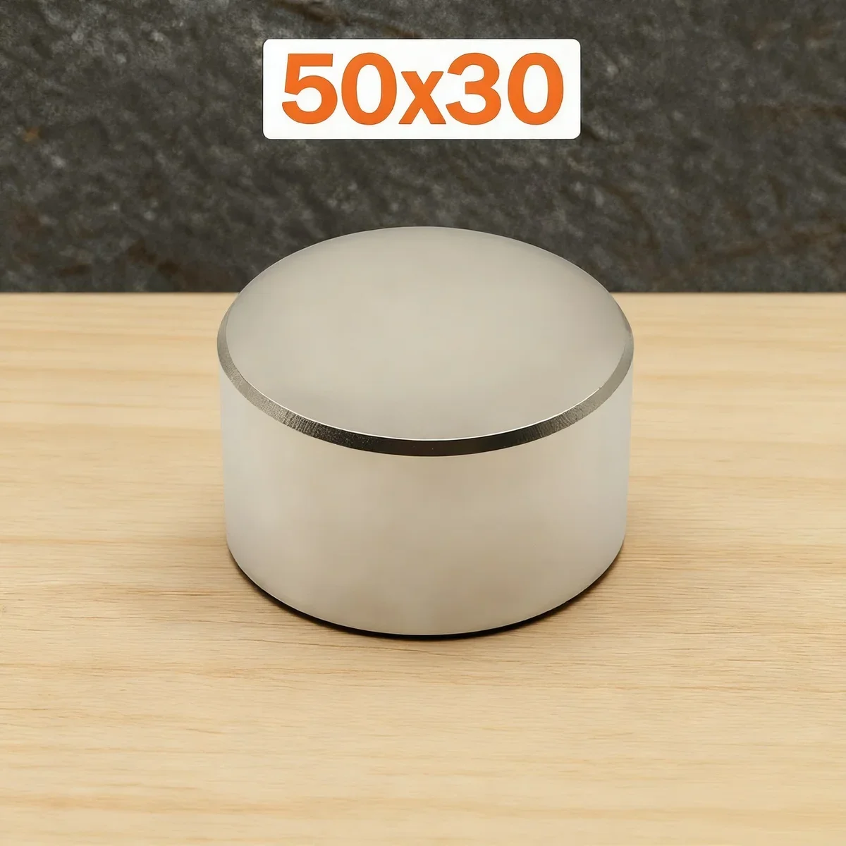 

Магнит неодимовый N35, суперсильный, 50x30 мм, круглый, дисковый, для холодильника