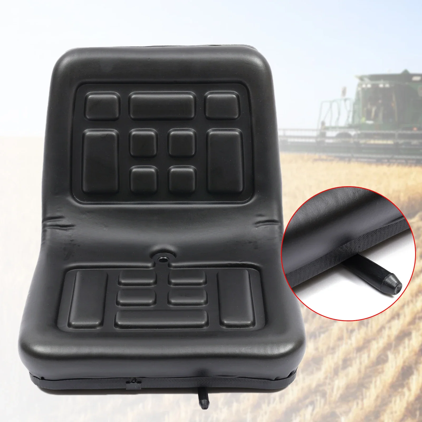 Universal Waterproof Seat Tractor Seat with A Drain Hole Material Horizontally Adjustable Black