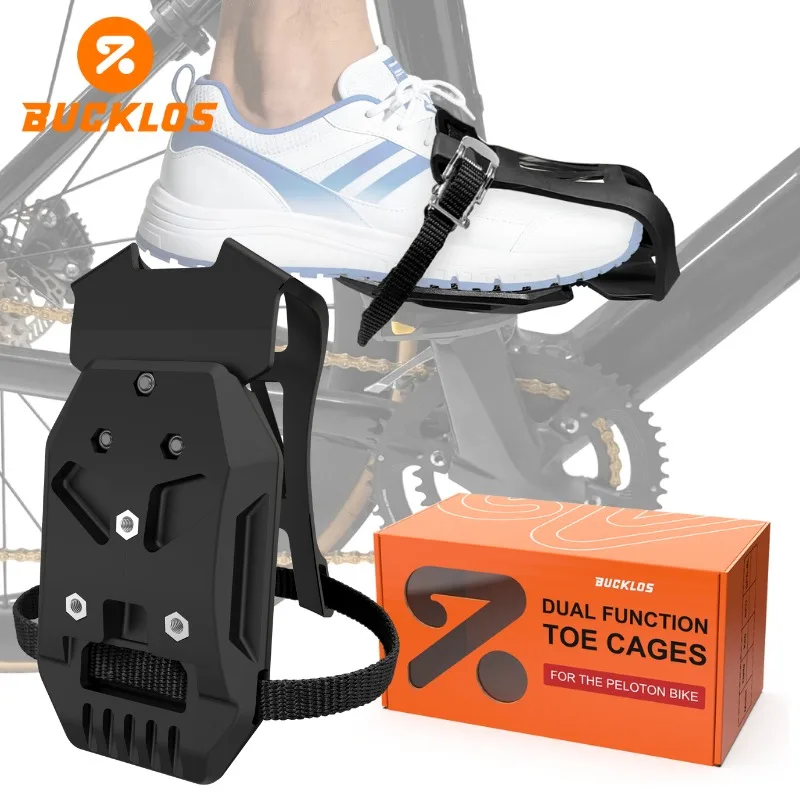 

BUCKLOS Toe Cages for Peloton Bicycle for Peloton Bicycle + Pedal Toe Clips Cage Indoor Cycling Home Trainer Adjustable Pedal