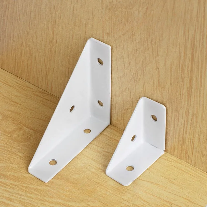 10 pieces of metal right angle bracket -90 ° triangular support, suitable for reinforcing cabinets and wooden furniture