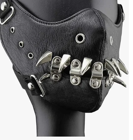 Steam Gear Gothic Punk ROCK AND ROW Accessory Performance Hip Pop Brown Gearwheel Rivet Cotton Winter Warm Mask