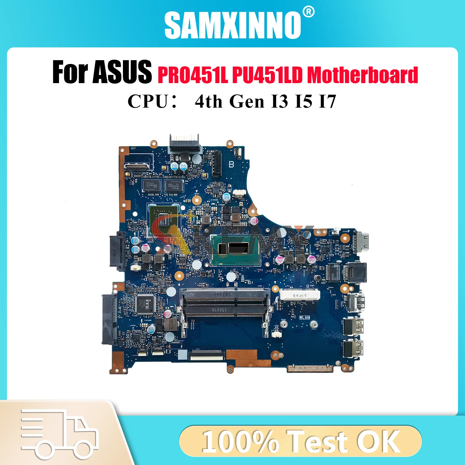 

Материнская плата для ноутбука PU451LD для ASUS VivoBook PU451LD PU451L PRO451L, материнская плата для ноутбука с процессором I3 I5 I7, 100% тестирование, ОК, быстрая доставка