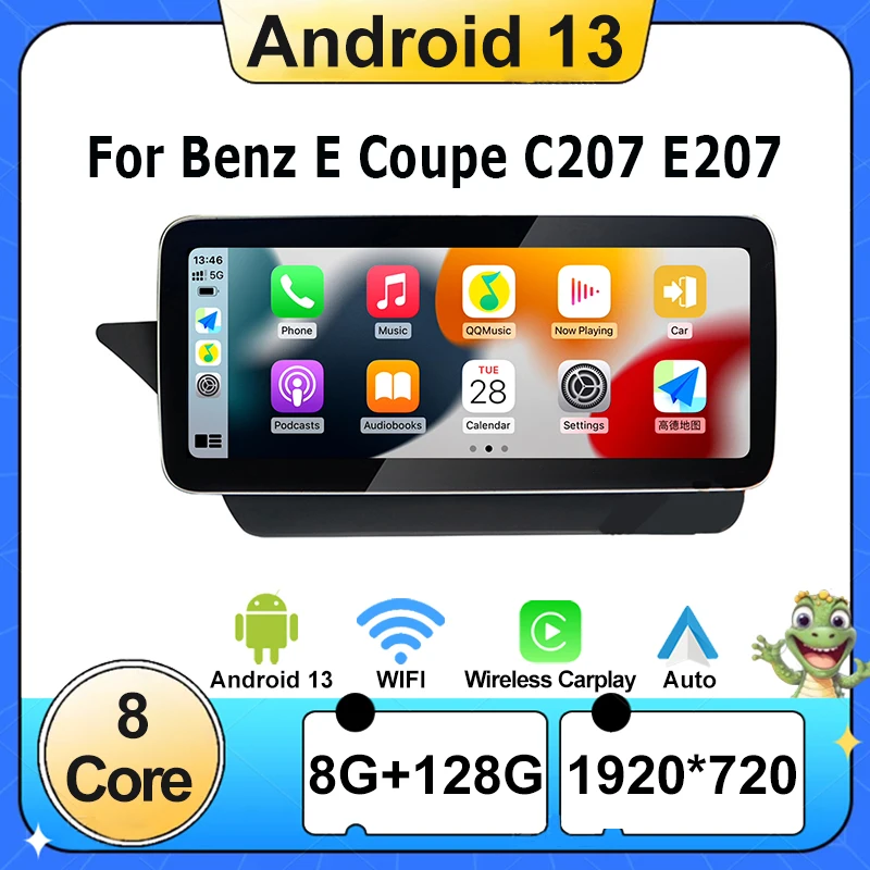 

Carplay AUTO Android13 System For Mercedes Benz E Coupe C207 A207 Car Video Player GPS Navigation Multimedia Radio Host Unit