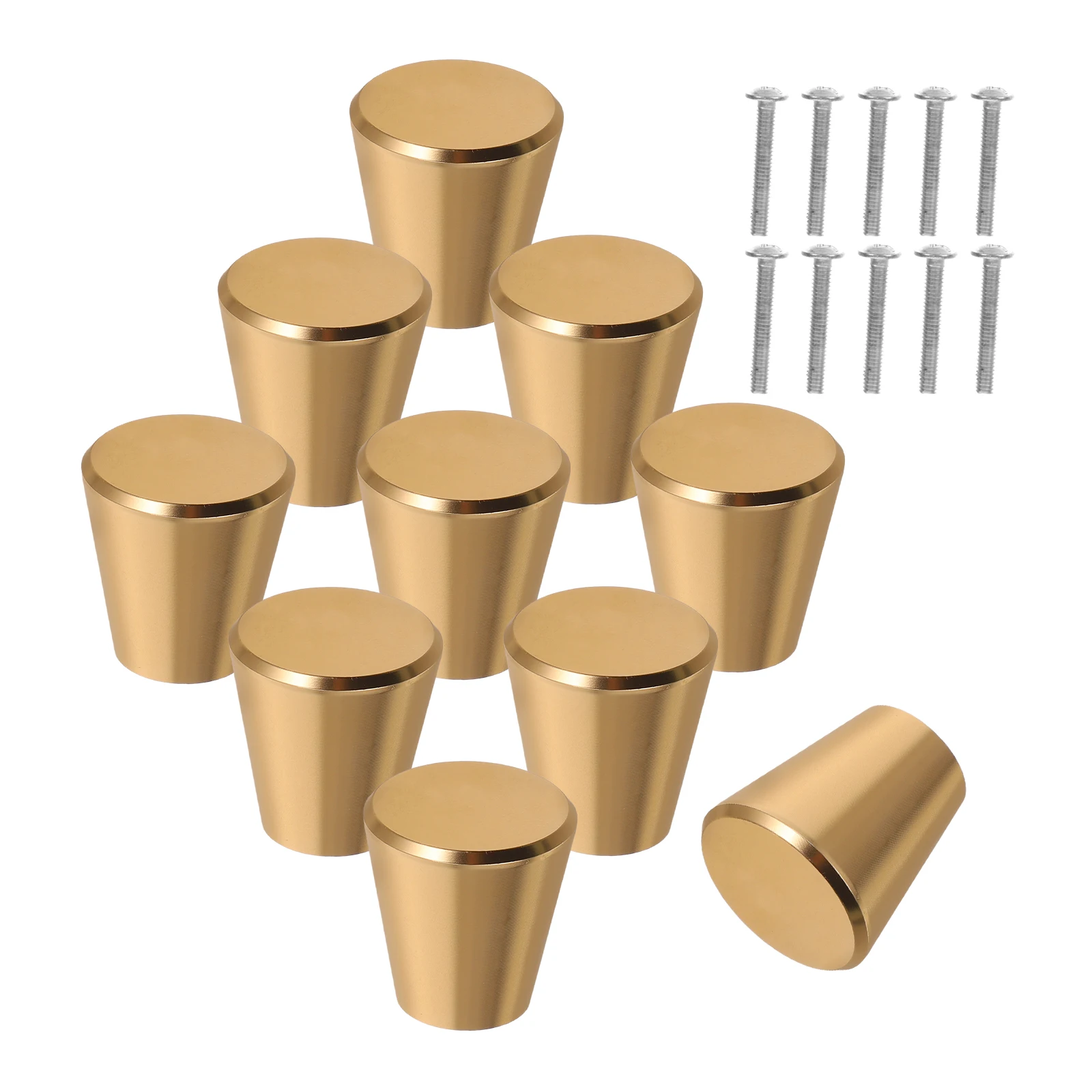 

10 Pcs Wardrobe H Drawer Knobs Pulls Cabinet Furniture Golden Dresser Door Small Cupboard Hardware Aluminum Alloy Single Hole