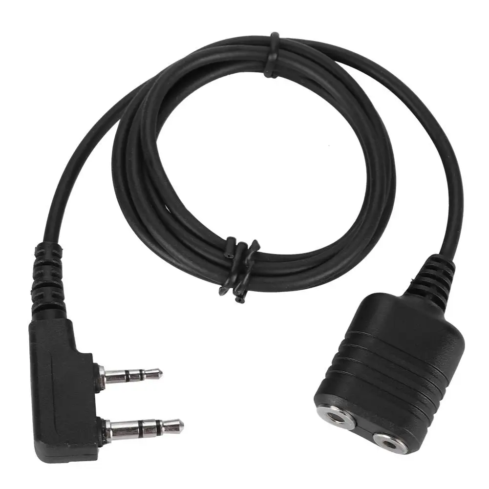 2 Pin K-Head Hand Mic Cable for Walkie Talkie Microphone Headset Extension Core