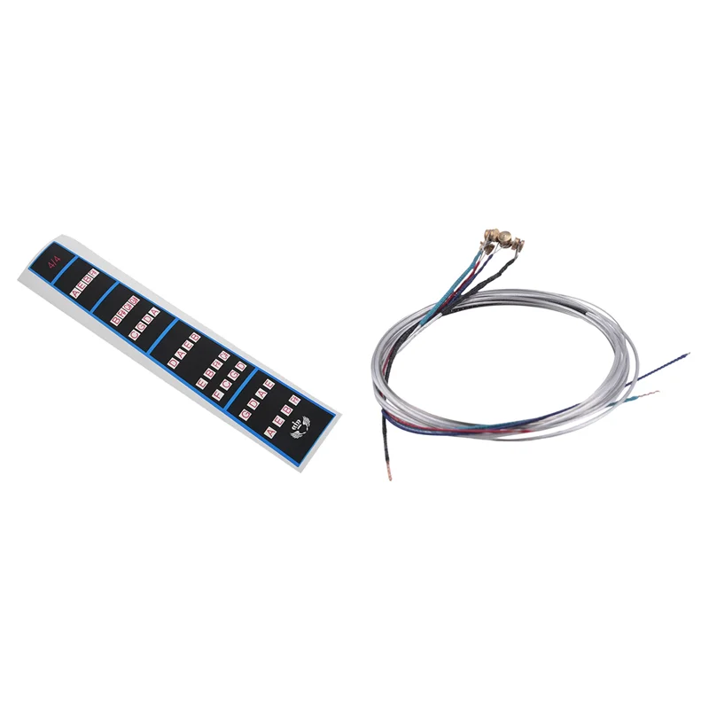 B06C-V68 1 مجموعة سلاسل الكمان 4 قطع E A D G ل 1/8 1/4 1/2 3/4 4/4 حجم مشترك وترية و 1X دليل إصبع الكمان/الأصابع