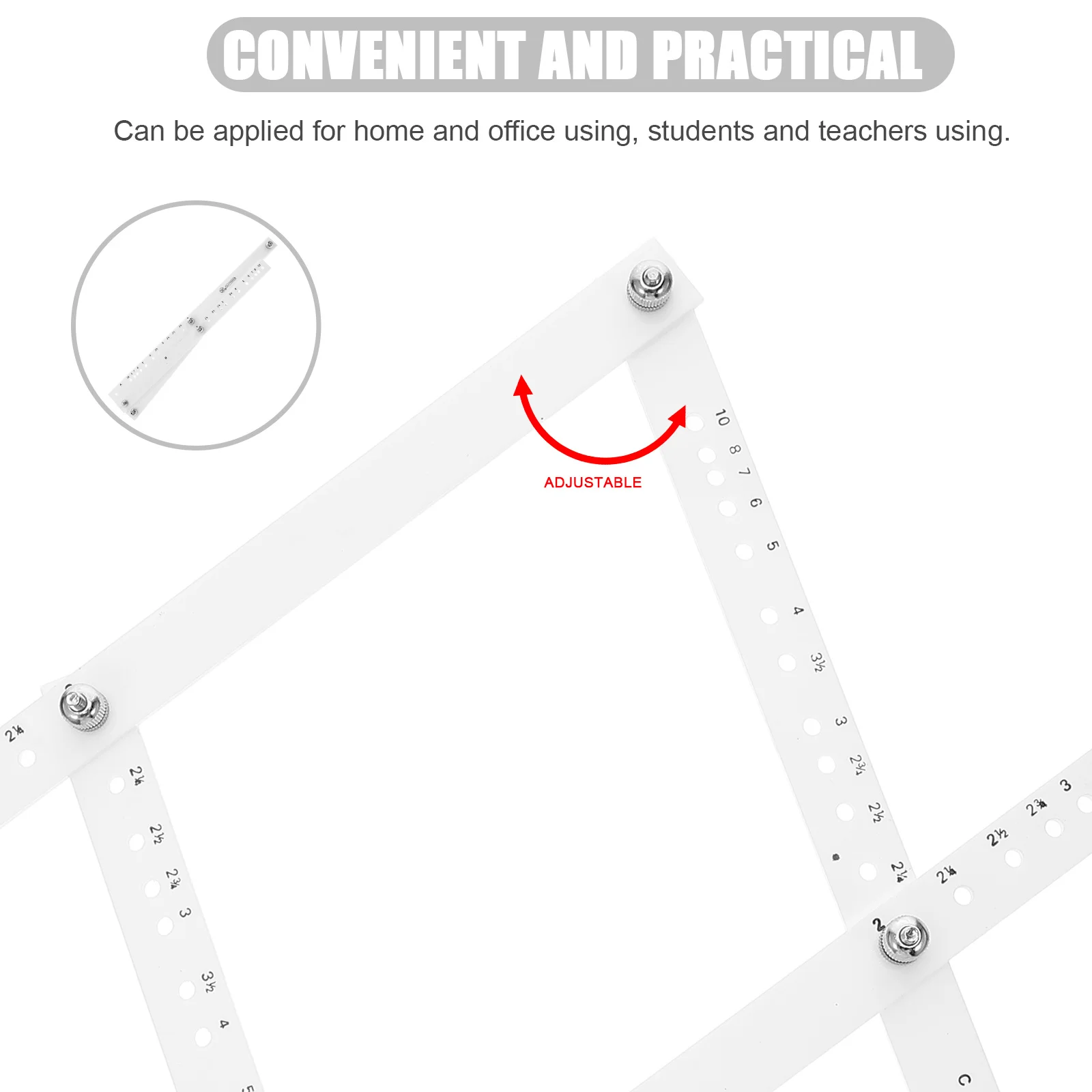 أداة رسم احترافية للتكبير لصياغة الهندسة المعمارية ومكتب الطالب يستخدم مقياس صياغة مسطرة الرسم #4